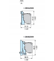 Schneider Pojedynczy blok styków 1NO 22 mm ZBE101