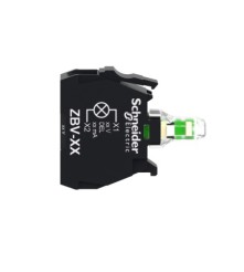Schneider Blok świetlny 22 mm biały LED 24V ZBVB1