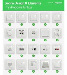 Sedna Design Włącznik schodowy podwójny biały
