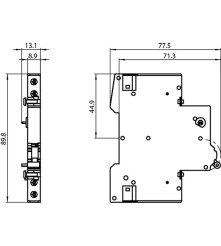 Siemens Blok styków pomocniczych 1NO 1NC Sentron do 5SL 5SY 5SP