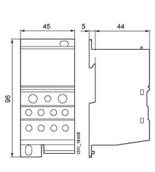Siemens Blok rozdzielczy 1-biegunowy, 250 A, 690V Wejście: 1x 35-120 mm2 Wyjście: 2x2,5-25+5x 2,5-16+4x 2,5-10 mm2 do montażu na