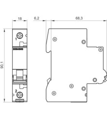 Siemens Wyłącznik nadprądowy 230/400V C0.3A 1P