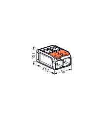 WAGO Złączka instalacyjna compact 2x6 mm 221-612