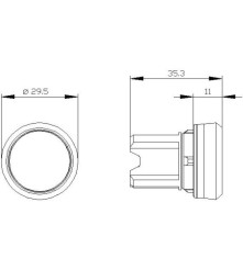 SIEMENS PRZYCISK OKRĄGŁY 22mm, 3SU1030-0AB60-0AA0