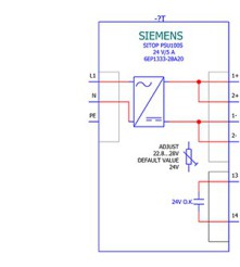 SITOP PSU100S 24V 5A zasilacz napięcie wejścia 120 230V AC napięcie wyjścia 24V DC 5A