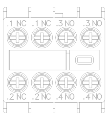 Siemens Styk pomocniczy, 2 NO + 2 NC Tor prądowy 1 NC, 1 NC, 1 NO, 1 NO dla zacisków śrubowych 3RH i 3RT .1/.2, .1/.2, .3/.4, .3