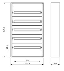 Rozdzielnice PrismaSet, obudowa LVS08005 550mm