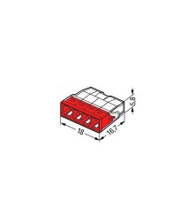 WAGO Złączka instalacyjna 4x2,5mm, 10szt. 2273-204