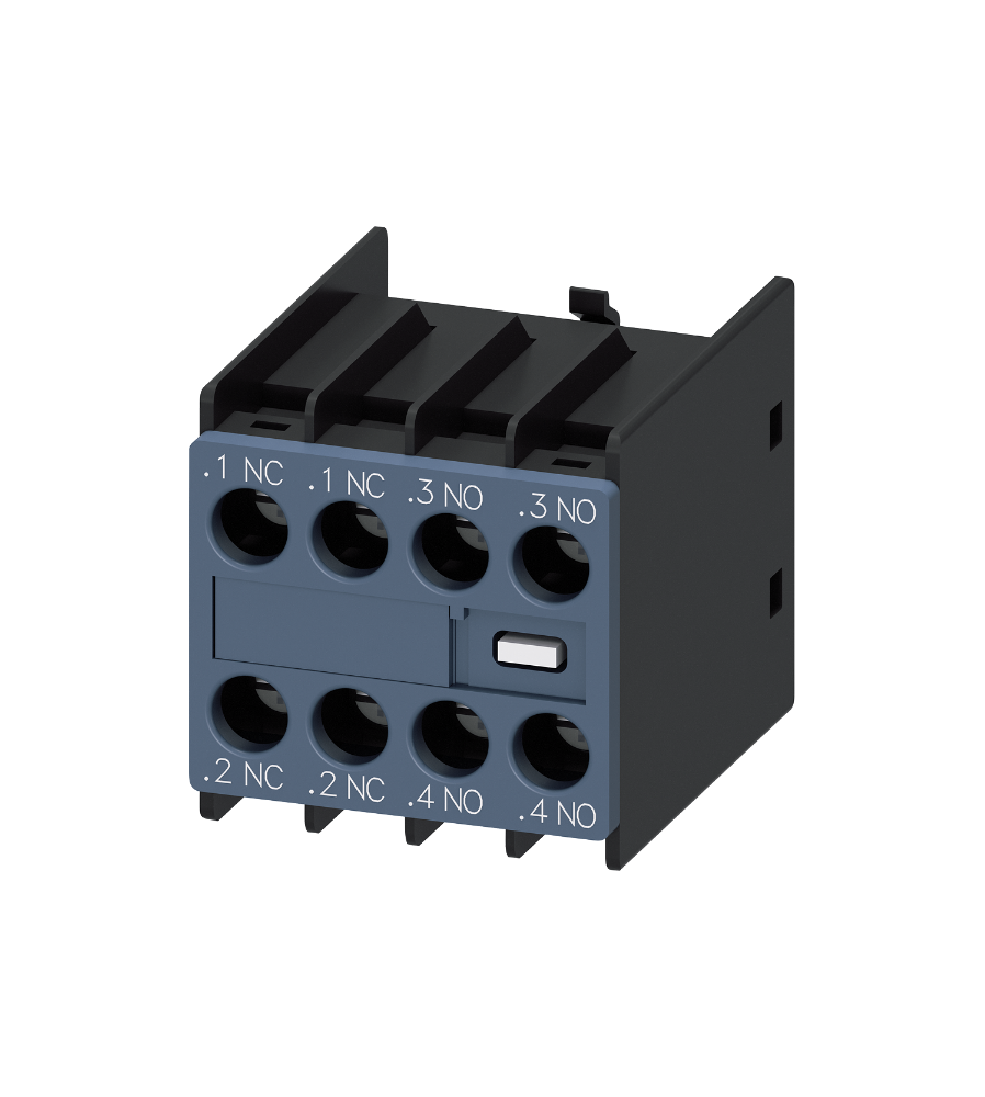 Siemens Styk pomocniczy, 2 NO + 2 NC Tor prądowy 1 NC, 1 NC, 1 NO, 1 NO dla zacisków śrubowych 3RH i 3RT .1/.2, .1/.2, .3/.4, .3