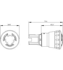 SIEMENS PRZYCISK GRZYBKOWY, 3SU1001-1HB20-0AA0