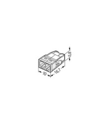 WAGO Złączka instalacyjna 2x2,5mm, 10szt. 2273-202