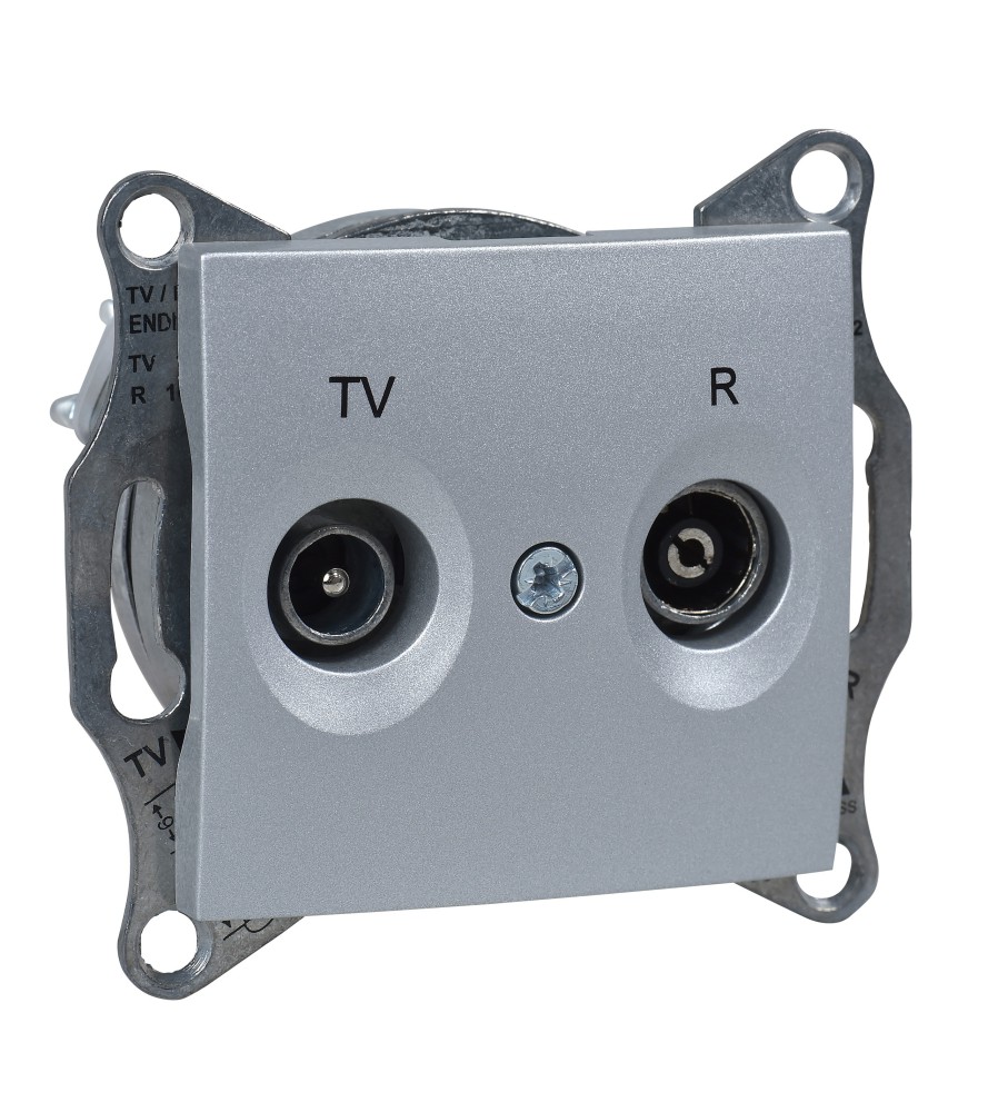 Schneider Gniazdo R/TV końcowe 1dB aluminium