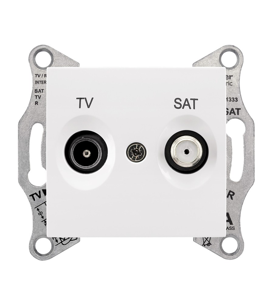 Schneider Gniazdo TV/SAT końcowe 1dB białe