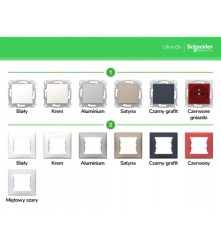 Schneider Gniazdko elektryczne podwójne aluminium
