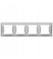 Schneider Ramka 4-krotna pozioma aluminium