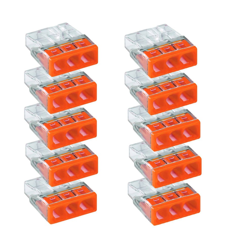 WAGO Złączka instalacyjna 3x2,5mm, 10szt. 2273-204