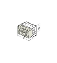 WAGO Złączka instalacyjna 8x2,5mm, 1szt. 2273-208